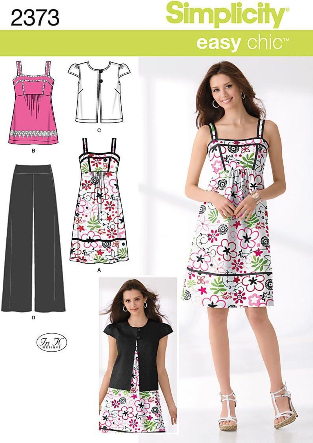 Sewing Pattern for Womens Dress, Top, Pants, and Jacket, Summer Dress ...
