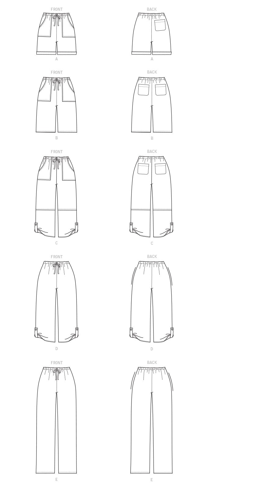 Easy Sewing Pattern for Women's Pants and Shorts, Drawstring Pants ...