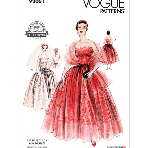 prom dress sewing patterns vogue Vogue Patterns V2042 Misses' Dress In Two Lengths