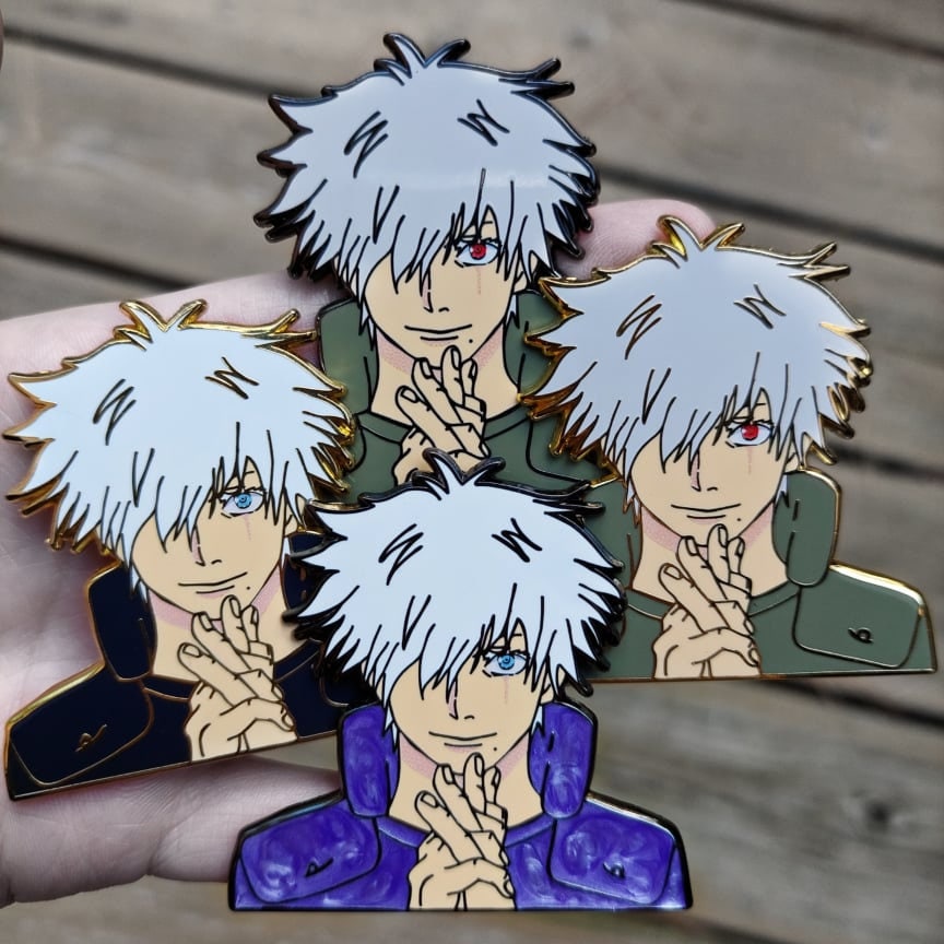  Ata-Boy Naruto Kakashi Face 1 Full Color Enamel Pin :  Clothing, Shoes & Jewelry