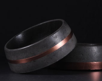 Brutalist Beton Hundefutter, massive Kupferschale, organische industrielle Haustierschale | EIGHTPLUSE STUDIO