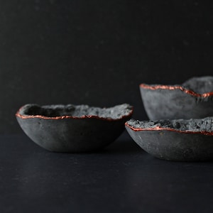 Lava Concrete Art Bowl, Signature Volcanic Texture, Wabi Sabi Sculptural Decor | VOLCANO COLLECTION