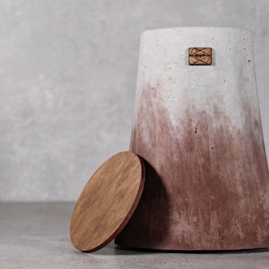 Brasero de hormigón VOLCANO / Chimenea de bioetanol / Brasero de hormigón de sobremesa / Quemador de fuego / Brasero portátil