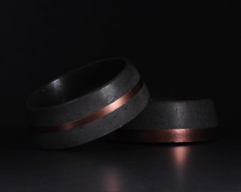 Charcoal copper concrete pet bowl | Cement dog feeder | Pet food bowls | Industrial decor