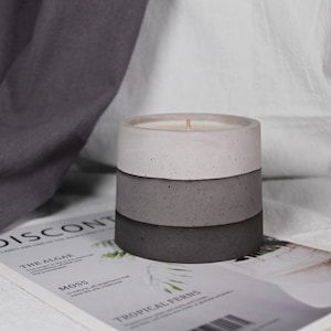 NORDIC concrete soy candle | Cedar scented soy wax candle | Unique cement candle | Minimalist decor | Scandi candles | Simplicity