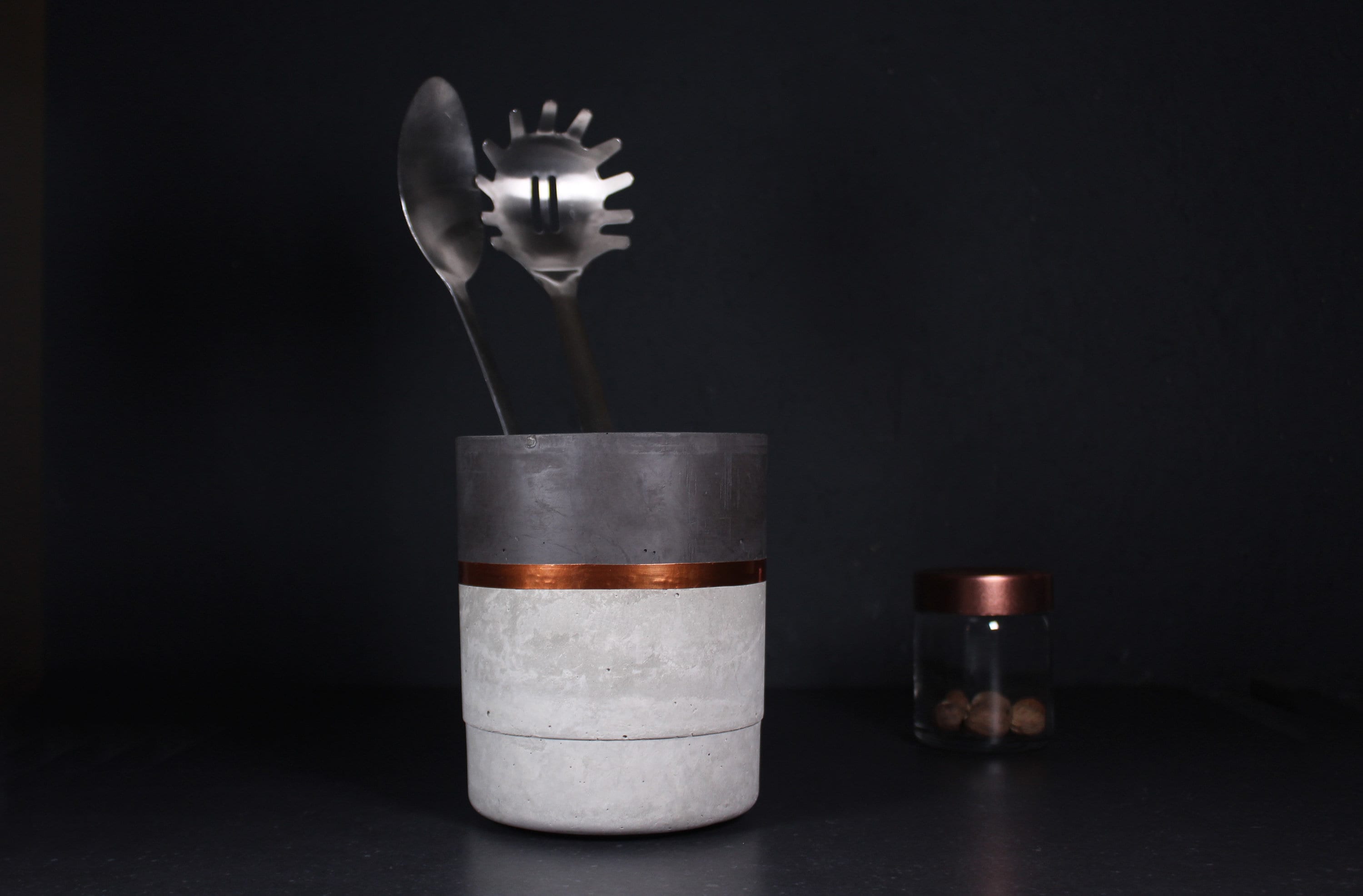 Concrete Kitchen Utensil Holder