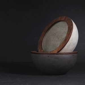 NORDIC concrete bowl | Scandinavian cement bowl | Beton wood bowl | Modern industrial tray | Minimalist home decor