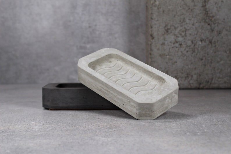 Concrete Soap Dish Gray
