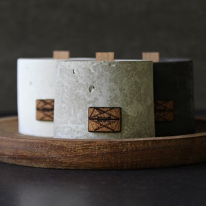 Mini concrete candle | Raw sow candlel | Modern industrial | Minimalist