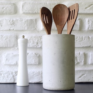 Beton Utensilienhalter | Minimales Design | Moderne Küchendekoration