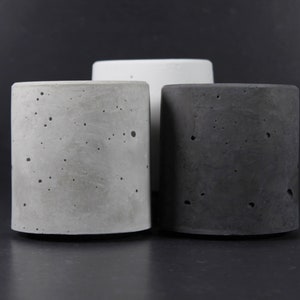 Round concrete pen holder | Pencil holder | Desk organizer | Modern office decor | Minimalist scandinavian style