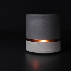 Lava concrete holder | Charcoal copper pen holder | Office desk decor | Gift for him | VOLCANO SERIES