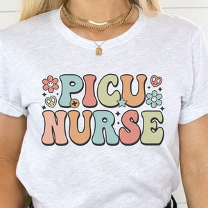 Retro PICU Nurse Tshirt | Medical Worker Shirt | Frontline Worker Tee | Nursing Gift | Nurse Gift | Nursing Hero Shirt | Gift for Nurse