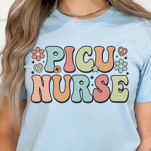 Retro PICU Nurse Tshirt | Medical Worker Shirt | Frontline Worker Tee | Nursing Gift | Nurse Gift | Nursing Hero Shirt | Gift for Nurse