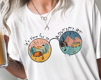 Adventure Time Unisex T-Shirt, Camping Hiking Graphic Tee