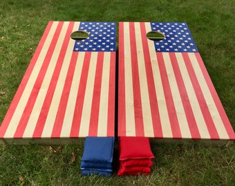 American Flag Cornhole Boards - Patriotic Cornhole, Flag Cornhole Boards, American Cornhole, American Flag Boards, American Flag Toss