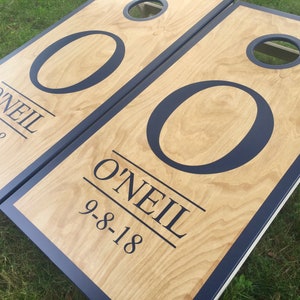 Wedding Cornhole Boards - Pro Quality, Wedding Cornhole, Monagrammed Cornhole, Hand Painted, Customized Cornhole, Baggo