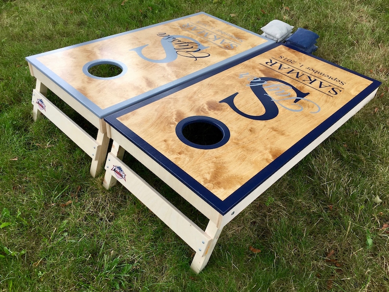 Wedding Cornhole Boards Pro Quality, Wedding Cornhole, Monagrammed Cornhole, Hand Painted, Customized Cornhole, Baggo image 3