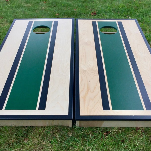 2 Color Striped Cornhole Boards- Custom Cornhole, Hand Painted Boards, Cornhole, Painted Corn Hole, Customized Cornhole