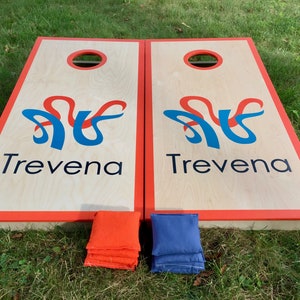 Business Logo Cornhole Boards - Logo Cornhole Boards, Hand Painted Bag Toss, Monogram Cornhole, Custom Corn Hole