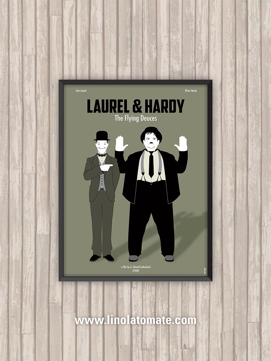 Affiche Film Laurel & Hardy Conscrits | The Flying Deuces