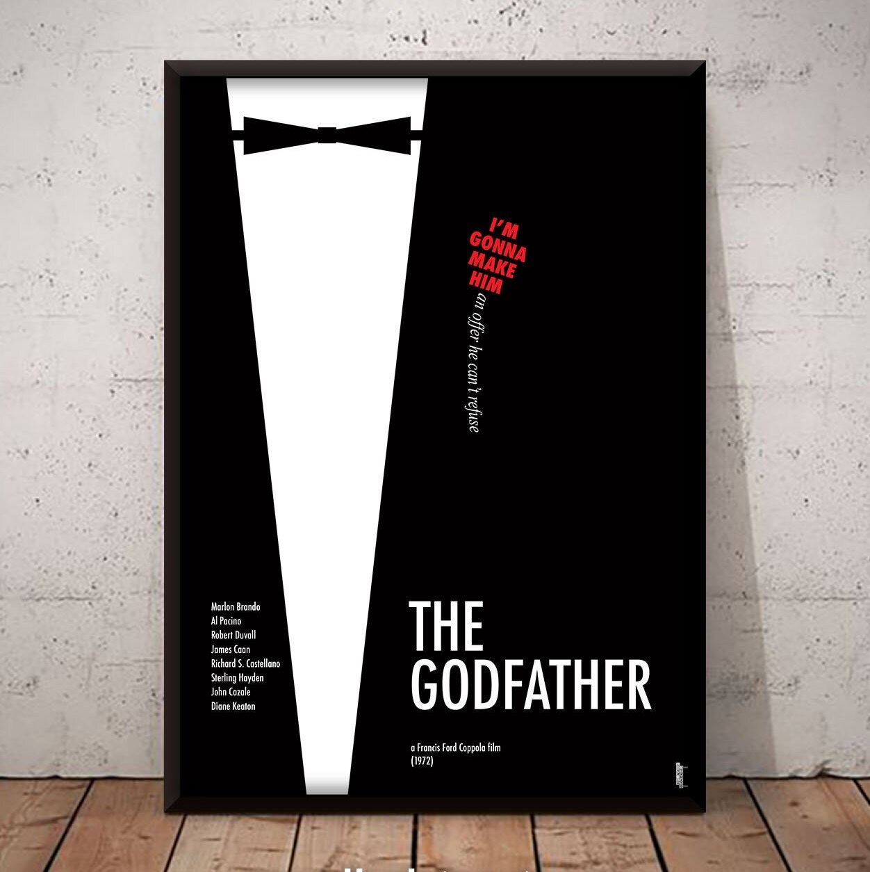 Poster Le Parrain The Godfather - Affiche Cinéma Classique Film Original, Papier Photo 300g