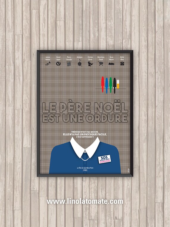 French Movie Poster Le Pere Noel Est Une Ordure Etsy