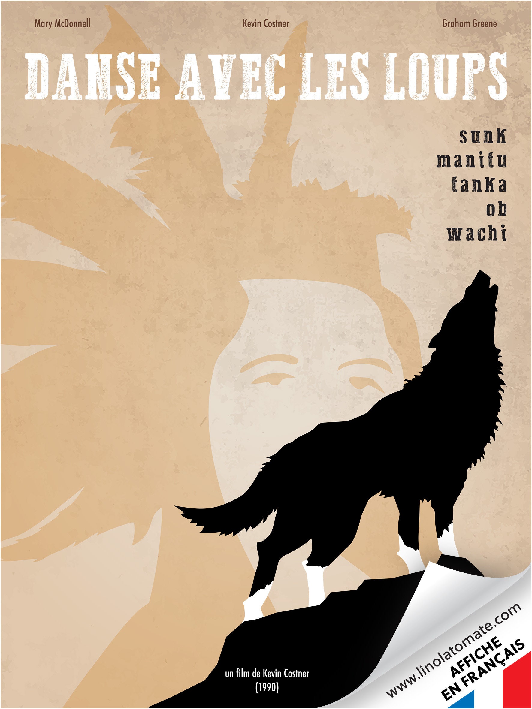 Danse avec les Loups, l’affiche revisitée par Lino la Tomate Danse avec les Loups, l’affiche revisitée par Lino la Tomate
