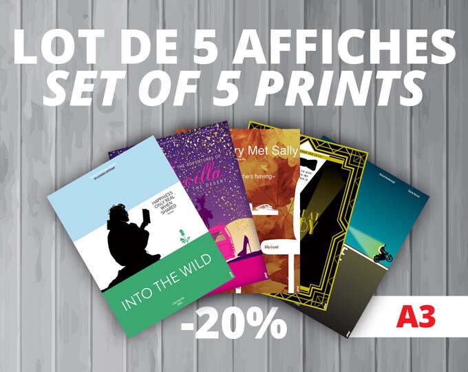 5 affiches au choix / Your set of 5 prints (A3) (-20%)