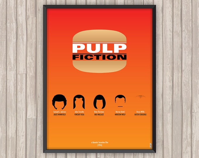 Poster film PULP FICTION, l’affiche revisitée par Lino la Tomate !