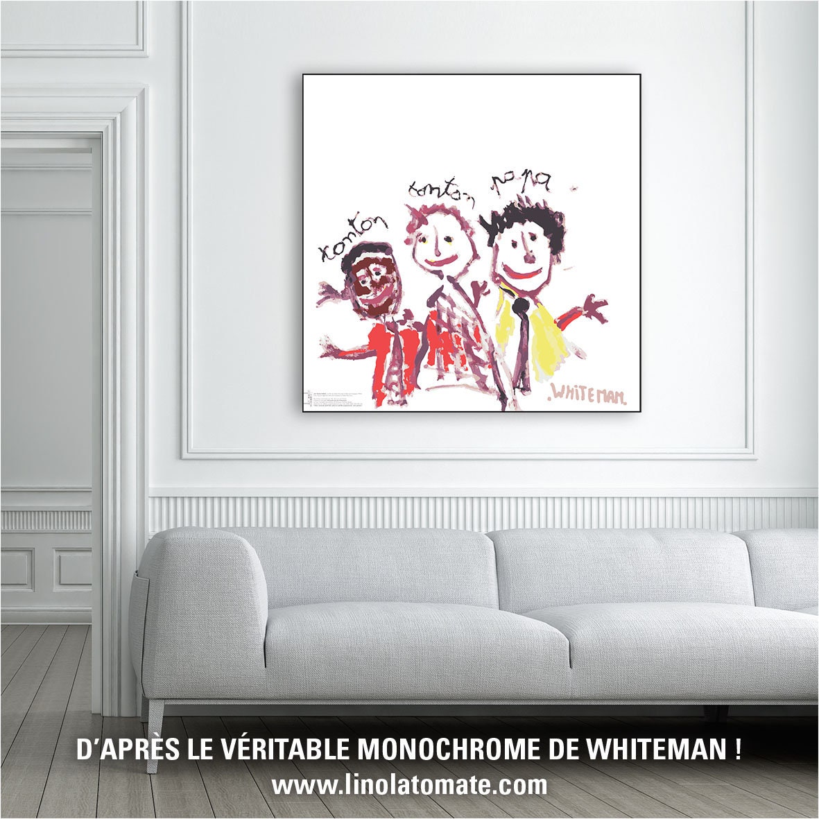 Monochrome De Whiteman Les Trois Freres L Affiche Revisitee Par Lino La Tomate