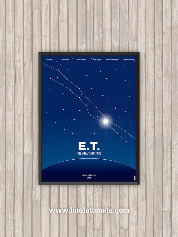L/'Extra Terrestre Film illustration Coussin E.T