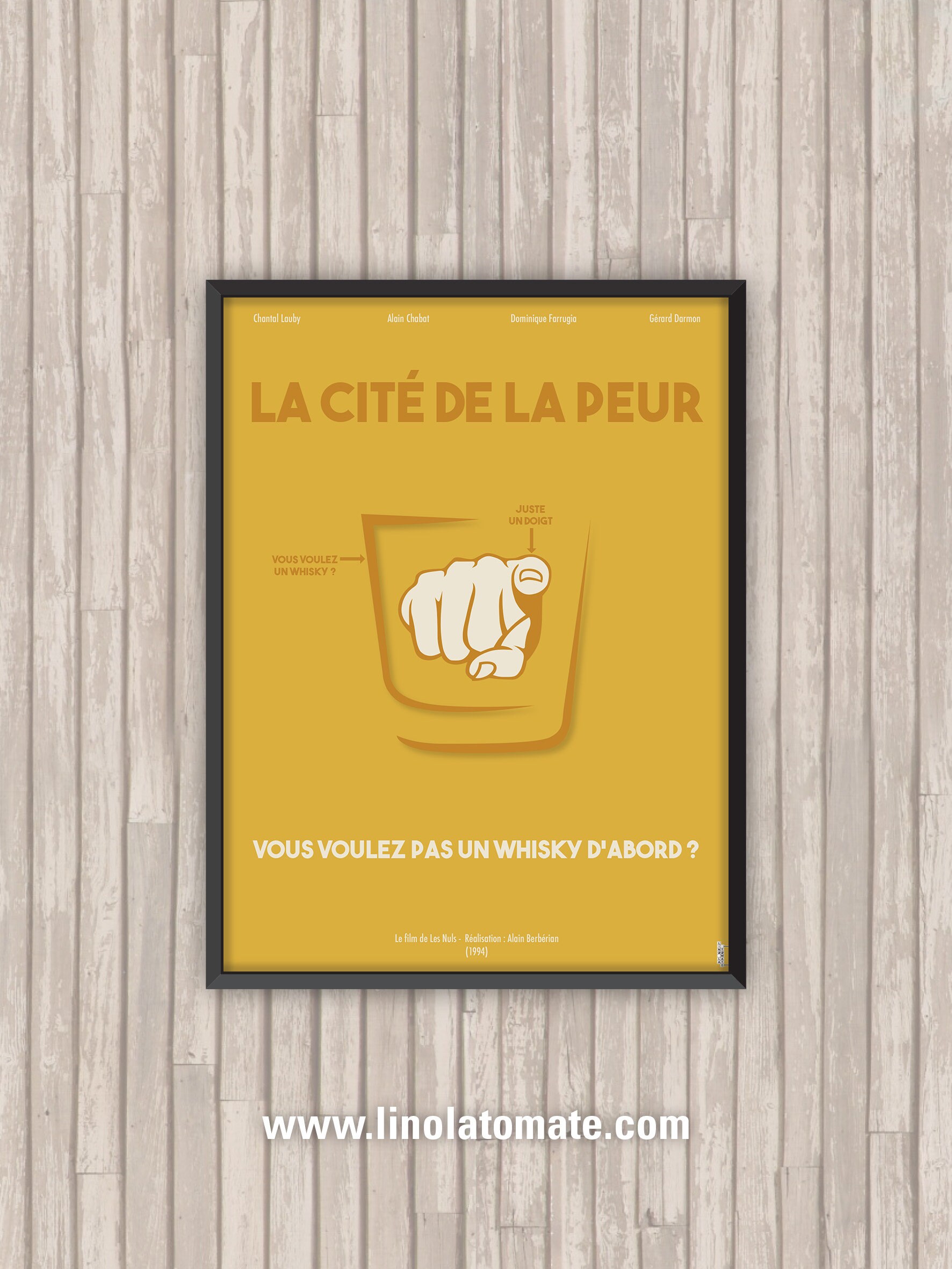 Affiche Film La Cité de La Peur | Version Moutarde