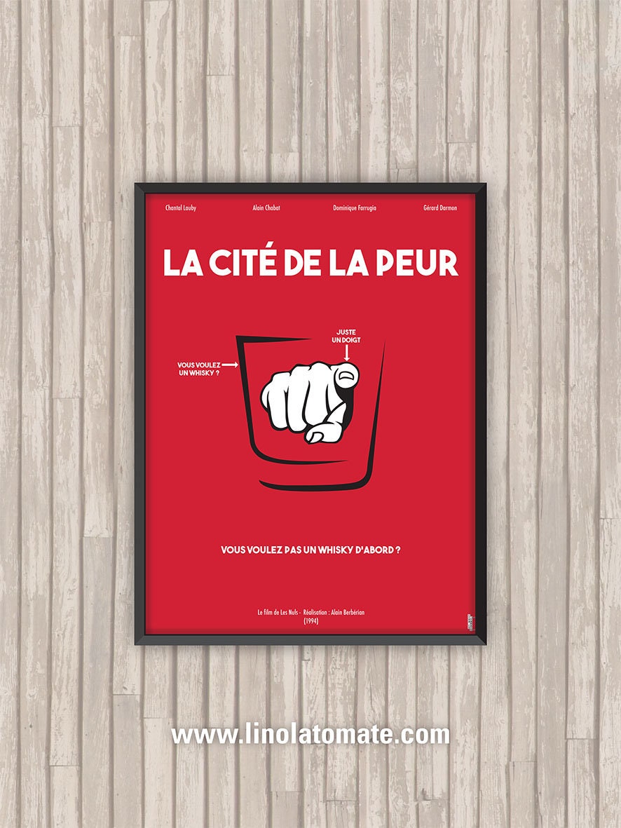 French Movie Poster La Cite De La Peur Etsy Canada