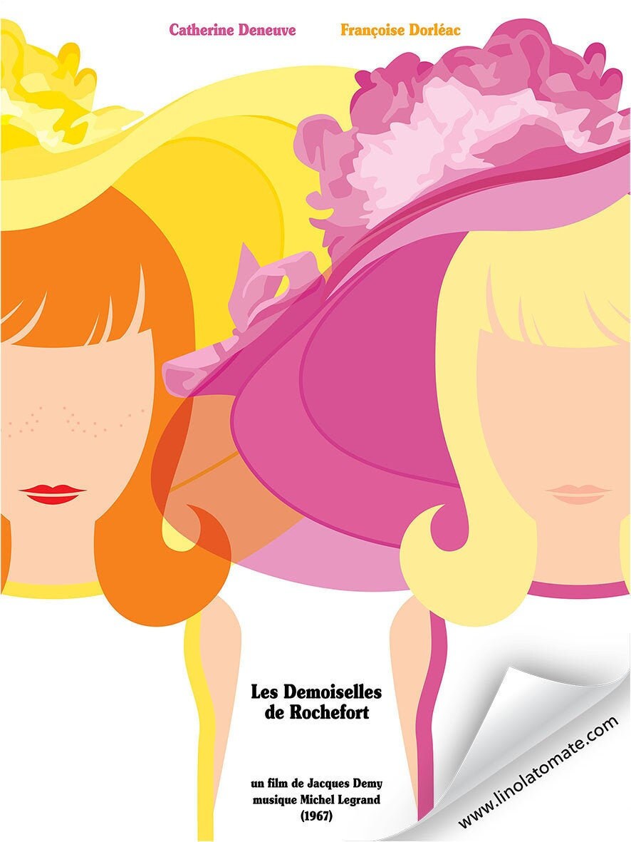 Les DEMOISELLES DE ROCHEFORT, l’affiche revisitée par Lino la Tomate