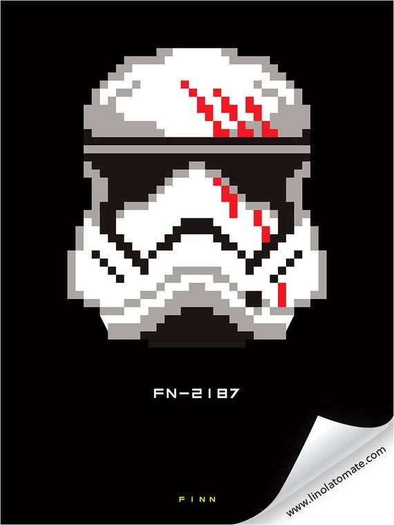 Movie Poster Star Wars Finn Pixel Art Etsy Movie Poster Star Wars Finn Pixel Art Etsy
