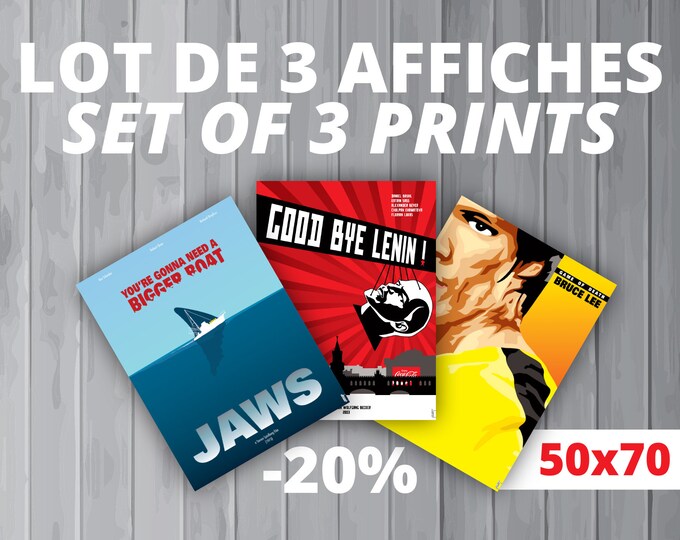 3 affiches au choix / Your set of 3 prints (50x70 cm) (-20%)