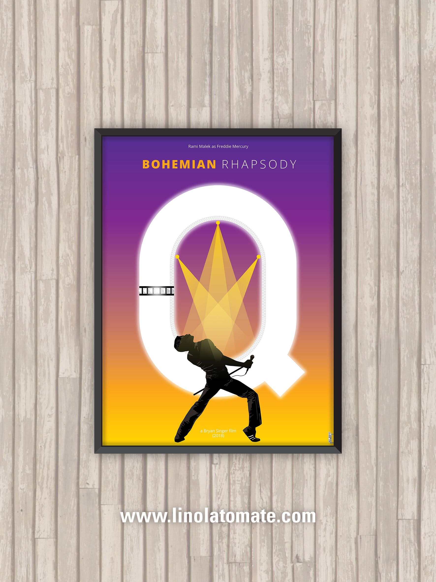 Affiche Bohemian Rhapsody Sur Toile - Format 60x90 Cm, Décoration Murale Salon/chambre, Style Sans Cadre