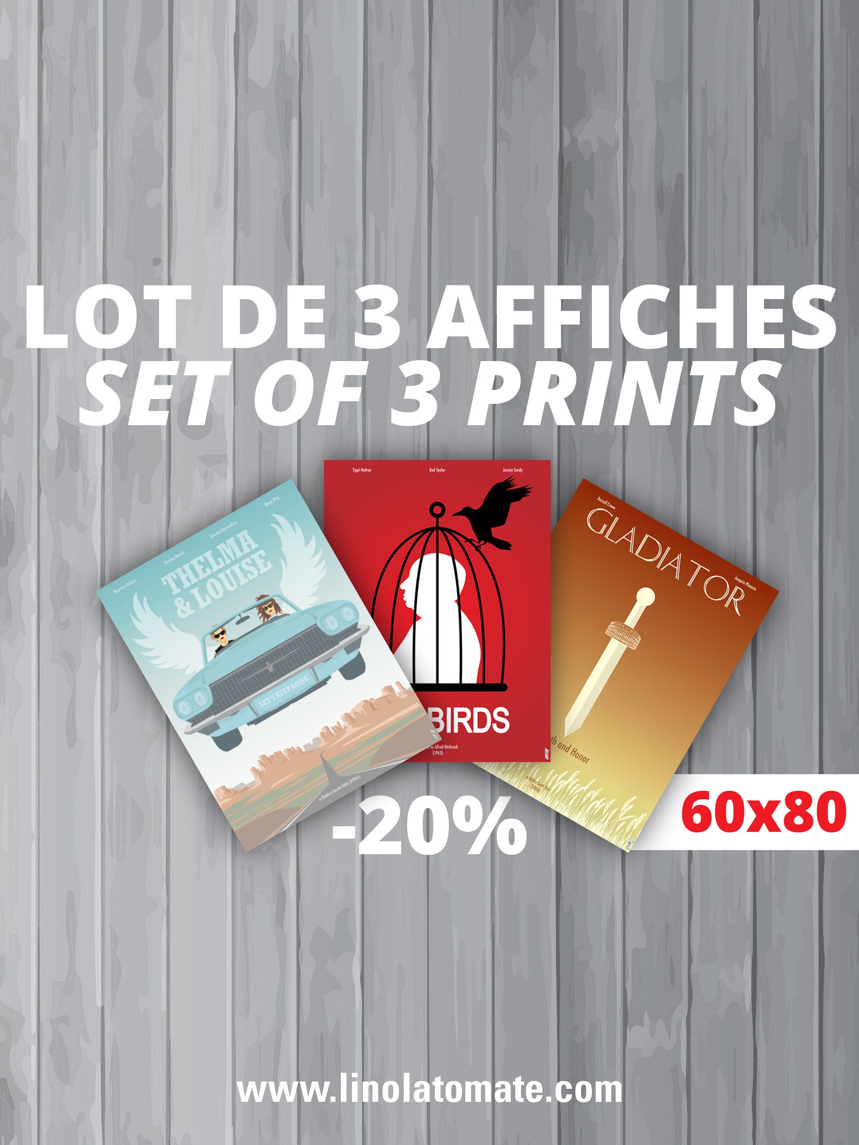 3 Affiches 60x80 cm Au Choix | 20% de Réduction