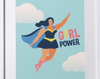 Feminist Poster, Feminist Wall Art, Feminist Art Print, Girl Power Art, Empowered Women Print, Girl Nursery Room, Feminist Nursery Art