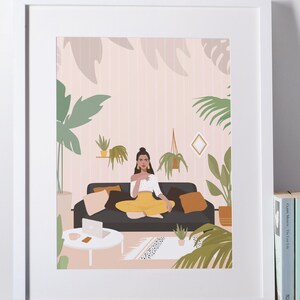 Plant Lady Kunstdruck, Plant Lady Wandkunst, Plant Lady Geschenk, PflanzenLiebhaber Kunst, weiblicher Kunstdruck, Feministischer Kunstdruck, Feminismus Wandkunst