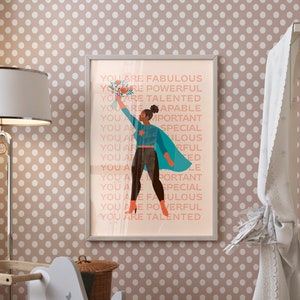 Black Feminism Poster, Girl Power Poster, Feminist Poster, Multicultural Women Poster, Empowering Girls Room Wall Art, Girl Nursery Room