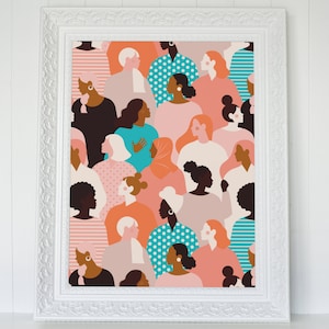 Feminist Poster, Feminist Nursery Art, Feminist Wall Art, Feminism Art Print, Strong Female Art, Empowered Women Print, Girl Nursery Room