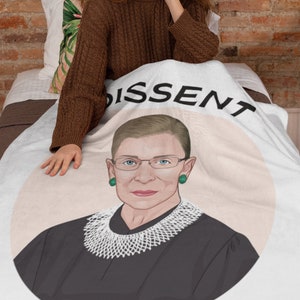 RBG Blanket, I Dissent Blanket, RBG Gift, Ruth Bader Ginsburg, RBG Pillow