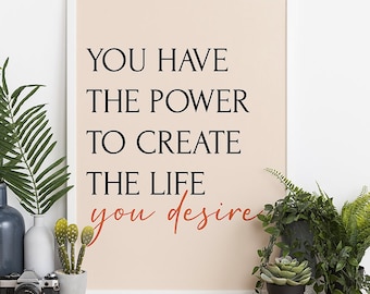 Feminist Poster, Feminist Wall Art, Motivational Poster, Girl Power Art, Empowered Women Print, Affirmation Art Print, Affirmation Wall Art