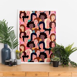 Feminist Poster, Feminist Nursery Art, Feminist Wall Art, Feminism Art Print, Strong Female Art, Empowered Women Print, Girl Nursery Room