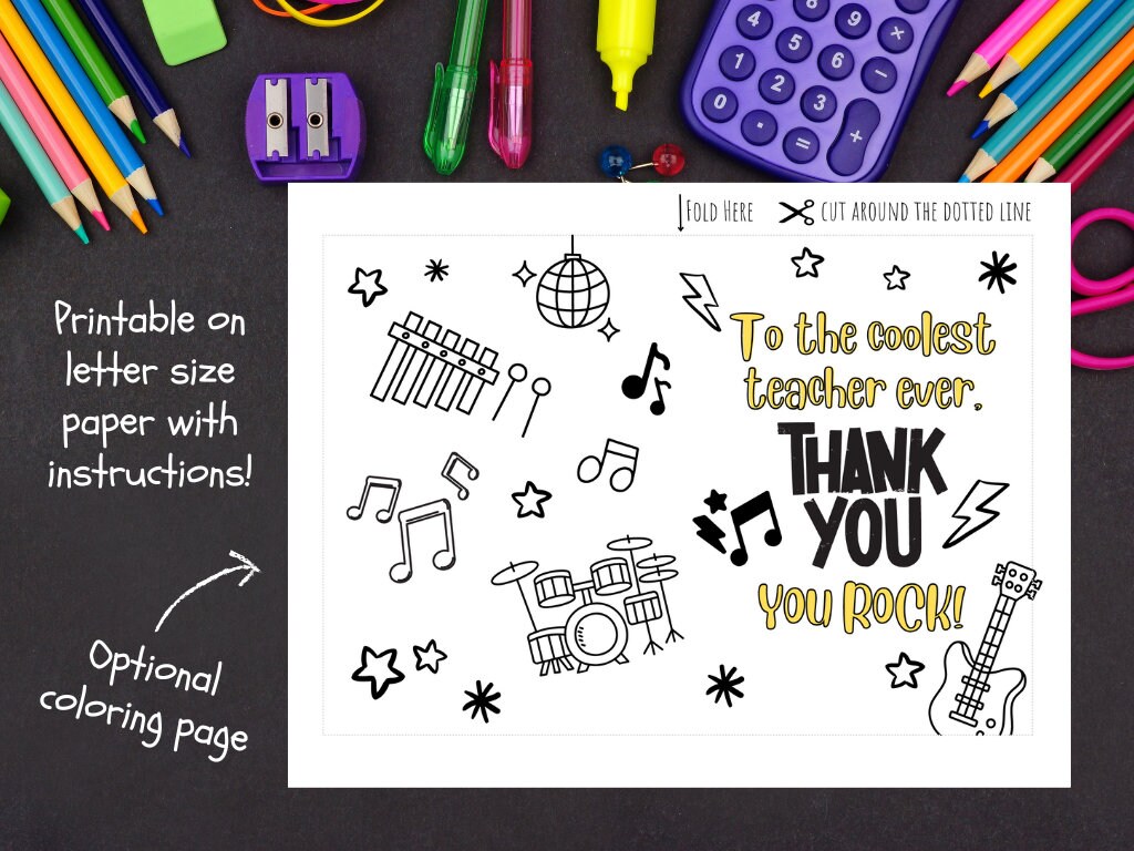 Printable Thank You Card for Teacher, Teacher Appreciation Card, End of ...