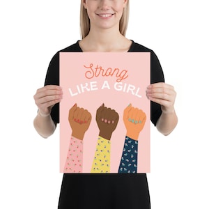 Feminist Poster, Feminist Wall Art, Feminist Art Print, Girl Power Art, Empowered Women Print, Girl Nursery Room, Feminist Nursery Art