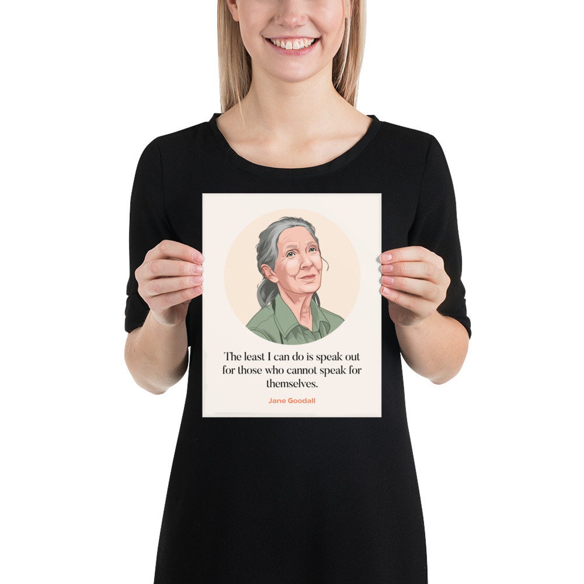 Feminist Poster Jane Goodall Jane Goodall Print Empowering | Etsy