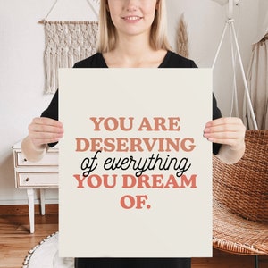 Feminist Poster, Self Love Art, Affirmations Wall Art, Feminist Quote Print, Feminist Gift, Girls Room Wall Art, Office Wall Art
